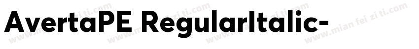 AvertaPE RegularItalic字体转换